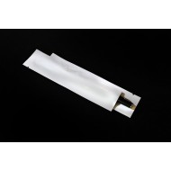 1.4" x 6.0" White Mylar Foil Pouch (1,000/case) - 014MFW06BTNFO