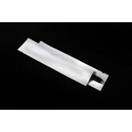 1.4" x 6.0" White Mylar Foil Pouch