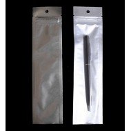 2" x 8" OD Clear/Silver Pouch with ZipSeal