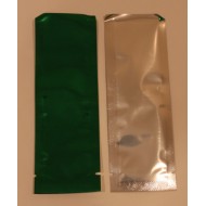 2” x 6” OD Clear/Green Pouch; (1,000/case) - 02VSTGR06BTNL