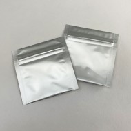 two silver mini zipseal pouches