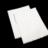 White Mylar Mini Pouch with tear notch