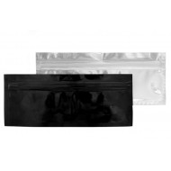 6.75" x 2.75" OD Clear/Black Open Zipper End Bag (1,000/case) - 0675VSTBLK0275OZE