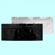 6.75" x 2.75" OD Clear/Black Open Zipper End Bag