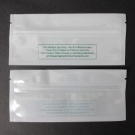 6.0" x 2.75" Clear/White Medical Bag Disclaimer on white side with No Tear Notch