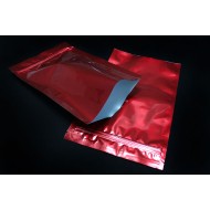 red mylarfoil pouch with zipper