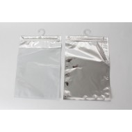 11.0” x 16.0” O.D. Silver & Clear ZipSeal Hanger Bag