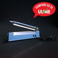 blue metal impulse heat sealer with film cutter built in