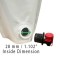 7.25" x 10.0" x 6.0" OD, 1.5L White Stand Up Pouch with 33mm I.D. Spout and Handle (120/case) - SP15L33SH