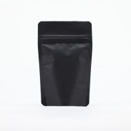 3.125" x 5" x 2" O.D Black Soft Touch Stand Up Pouch 