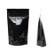 4" x 6.41" x 2.25" Black Mylar Foil Stand Up Pouch w/ Rounded Corners(1,000/case) - ABB02ZRC