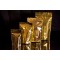 6" x 9.375" x 3.25" OD Gold Mylar Foil Stand Up Pouch; (1,000/case) - CG325Z