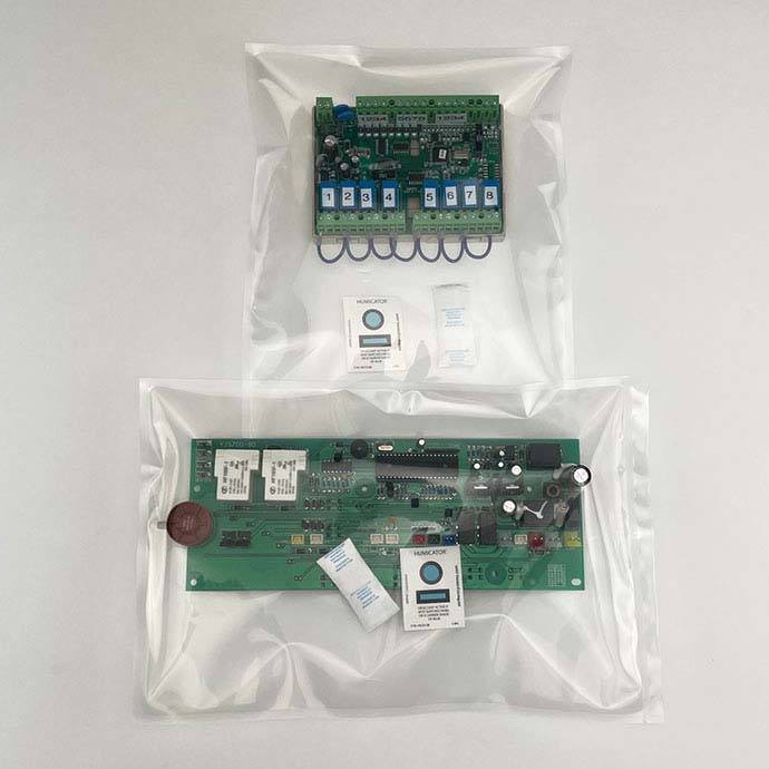 electronic parts in moisture sensitive product storage system