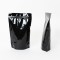 6" x 9.375" x 3.25" OD Black Mylar Foil Stand Up Pouch (1,000/case) - CBB325ZRC