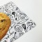 5.0" x 6.0" White 3-Side Seal Label-Ready Printed Cookie Bag with Cookie Graphic and Tear Notch (1,000/case) - CP071122WHTC