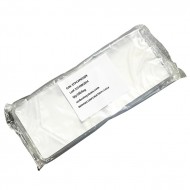 STPCVP06025 - white and silver vista chevron corner seal peel pouch