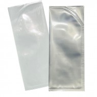 STPCVP06025 - white and silver vista chevron corner seal peel pouch