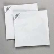White Mylar foil pouch with 3 sealed sides