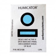 8% RH single spot humidity indicator card