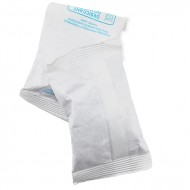 single white desiccant packet with 66g of clay moisture absorbing material