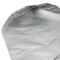 bottom fold curled in to limit wrinkles top of folded drum liner