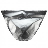 silver 20 gal drum liner standing