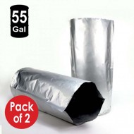 two pack of large mylarfoil silver drum liners