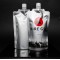 6.25" x 10.5" x 3.625" Silver SpoutPAK™ Pouch, 1 Liter 33.81 fl. oz. (250/case) - FTSSP1000CSISL