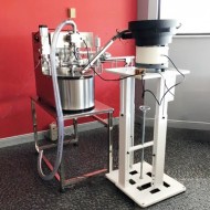Semi auto filler system to position fill and cap liquid pouches