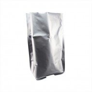 silver foil high barrier side gusset pouch with valve