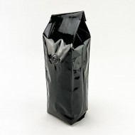 1 lb black coffee bag with valve