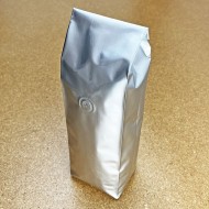 1 lb silver coffee bag with valve