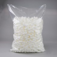 nylon bag filled with Styrofoam peanuts