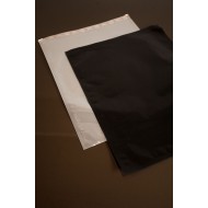 12" x 14.5" OD Clear/Black Pouch with 1" Lip and Tape; (500/case) MTC12145L