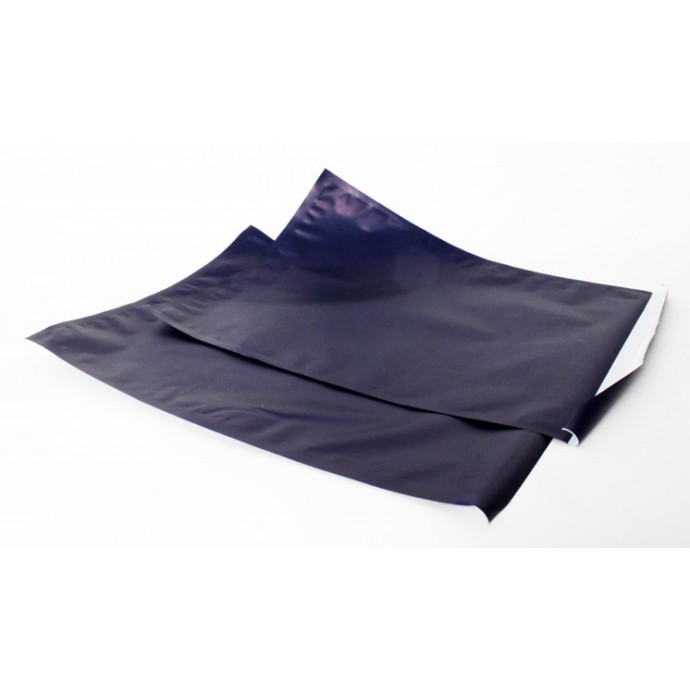 12" x 15.5" OD Navy Blue Pouch with 1" Lip and Tape - MTC12155L