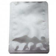 silver high temp 3 side seal pouch with rounded corners