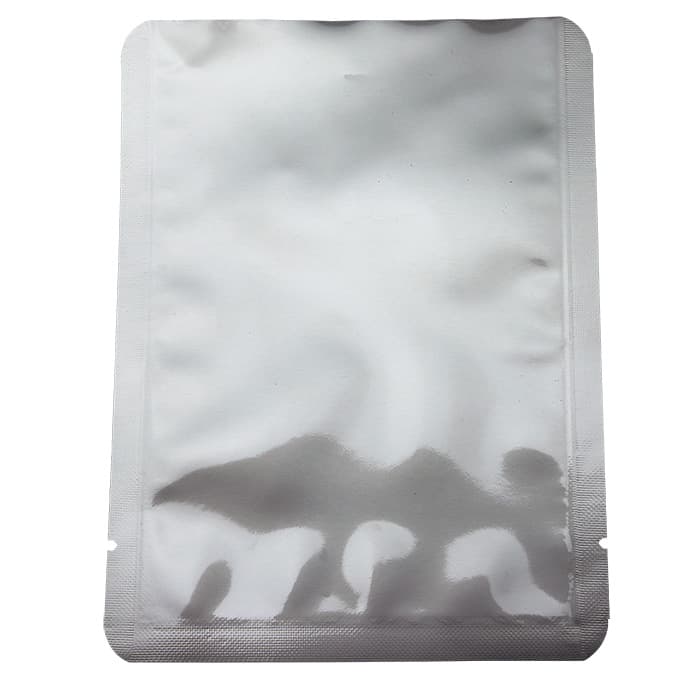 045PCA54M06RCTN - high temp retort materiual small 4.5 x 6 in pouch silver high temp 3 side seal pouch with rounded corners
