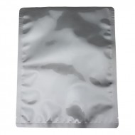 silver 3 side seal pouch with retort ready material and rounded corners