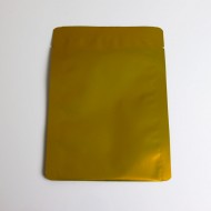 5.75" x 8" OD Gold 3 side seal pouch with tear notch