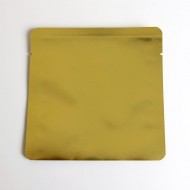 5.75 x 5.75 OD Gold 3 side seal pouch with tear notch