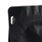 6.0" x 2.875" x 8.25" Matte Black Square Bottom Pocket Zipper Bag (500/case) - 06MB02875SG0825Z