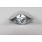 3.125" x 6.0" x 2.0" OD Silver MylarFoil stand up pouch with laser scored tear notch (1,000/case) - AARL02LSTN
