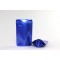 4" x 6.41" x 2.25" Blue Mylar Foil Stand Up Pouch With Rounded Corners (1,000/case) - ABL02ZRC