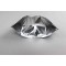 6" x 9.37" x 3.25" OD Clear/Silver Stand Up Pouch with ZipSeal, Tear Notch, and Hang Hole (1,000/case) - CVS325ZRCHH