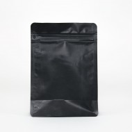 6.0" x 2.875" x 8.25" Matte Black Pocket Zipper Bag (500/Case) - 06MB02875SG0825Z