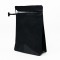 6.0" x 2.875" x 8.25" Matte Black Square Bottom Pocket Zipper Bag (500/case) - 06MB02875SG0825Z