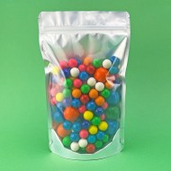 Clear/Silver Stand Up Pouch with ZipSeal