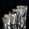6.69" x 11" x 3.5" Silver Mylar Foil Stand Up Pouch (1,000/case) - DR35ZRC