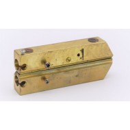 gold brass metal blocks with mounting points