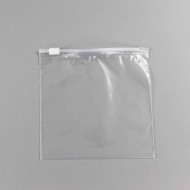 clear pouch with side zipper empty